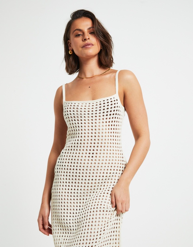 Subtitled - Calypso Crochet Midi Dress