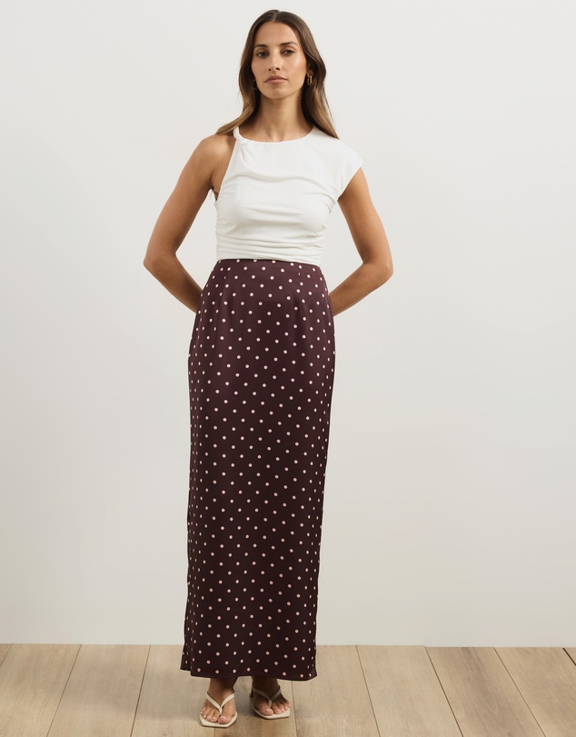 Atmos&Here - Lowen Satin Maxi Skirt