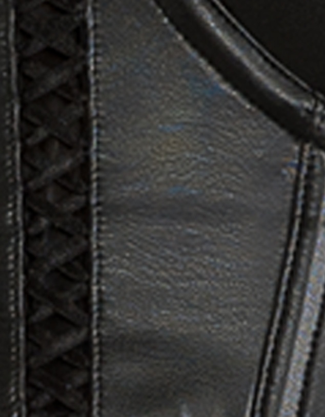 Parfait - Stevie Faux Leather Longline Bustier Bra Top