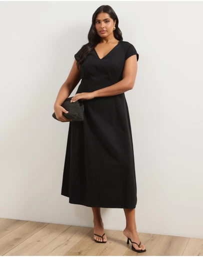 Atmos&Here Curvy - Sofie Chambray Midi Dress