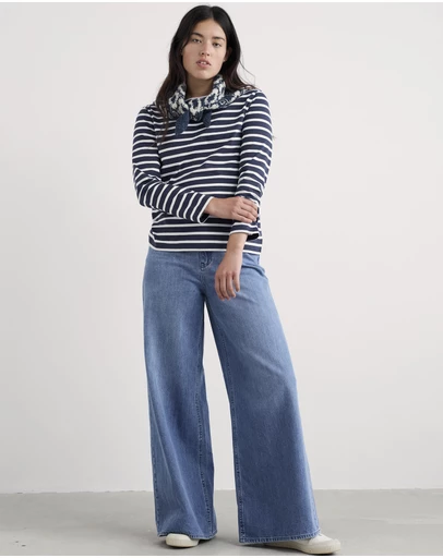 Seasalt - Seasalt Cornwall Blue Godrevy Wide Leg Jean