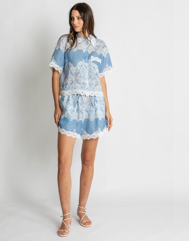 KACHEL - Isla Lace Trim Short