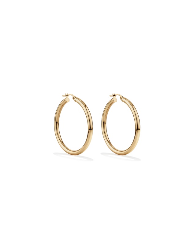 Michael Hill - 35mm Hoop Earrings in 10kt Yellow Gold