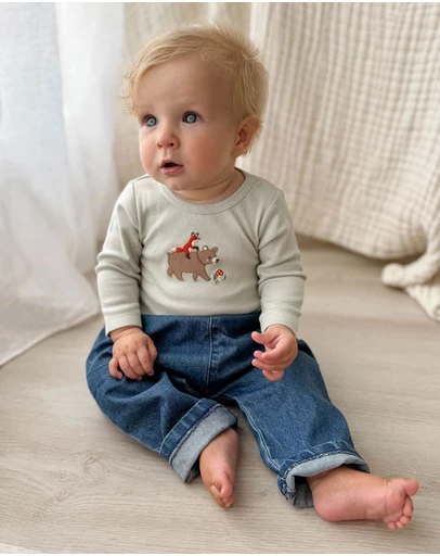 Purebaby - Chambray Pants -Kids-Babies
