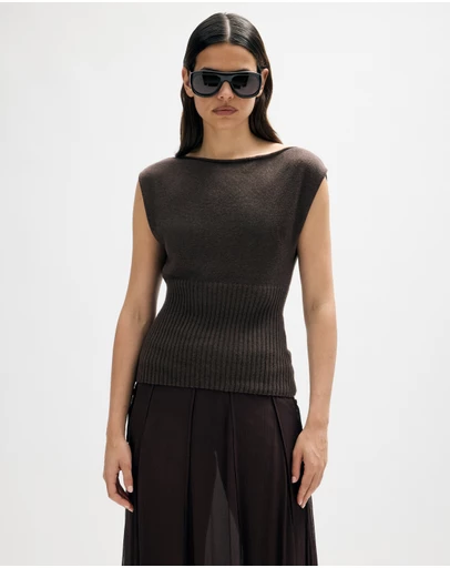 Minima Esenciales - Lilo Cotton Cashmere Blend Knit Top