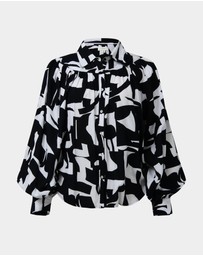 Forcast - Anella Monochrome Print Blouse