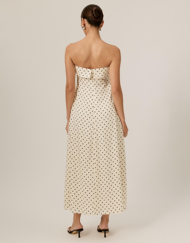 Tussah - Polka Dot Sleeveless Bias Maxi Dress
