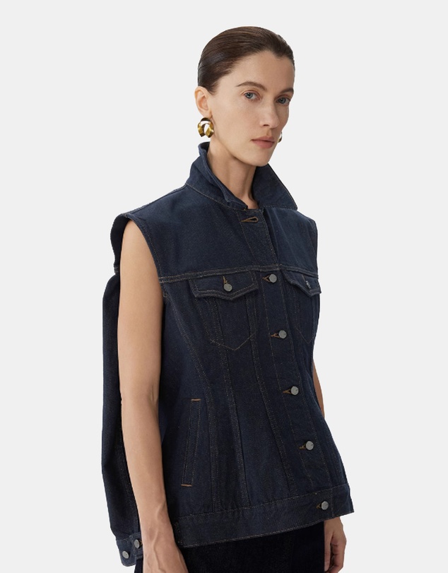 JNBY - JNBY LOOSE SLEEVELESS LAPEL VEST