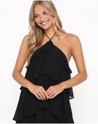 Petal & Pup - Chasity Halterneck Maxi Dress - Black