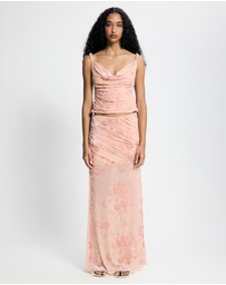 Lover - Elisabeth Cowl Neck Burnout Top