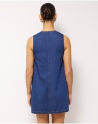 AERE - Brielle Denim Twill Mini Dress
