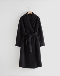 & Other Stories - Voluminous Belted Wool Coat