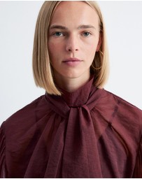 & Other Stories - Puff-Sleeve Bow-Detail Blouse