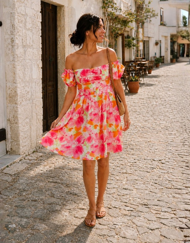 Esther & Co - Devira Dress - Pink Blossom