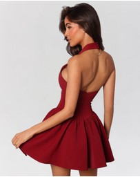 Heiress Beverly Hills - Halter Contour A-Line Mini Dress