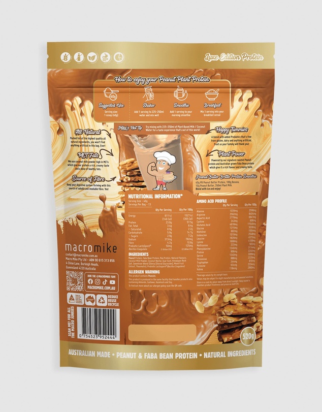 Macro Mike - Peanut Plant Protein Peanut Butter Brittle