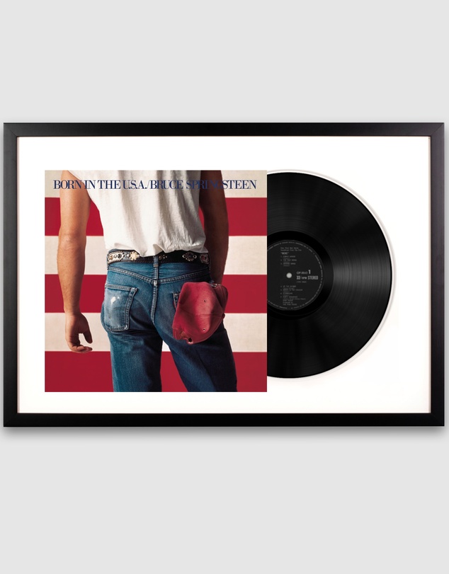 iWorld - Framed Bruce Springsteen Born in the U.S.A Vinyl Album Art