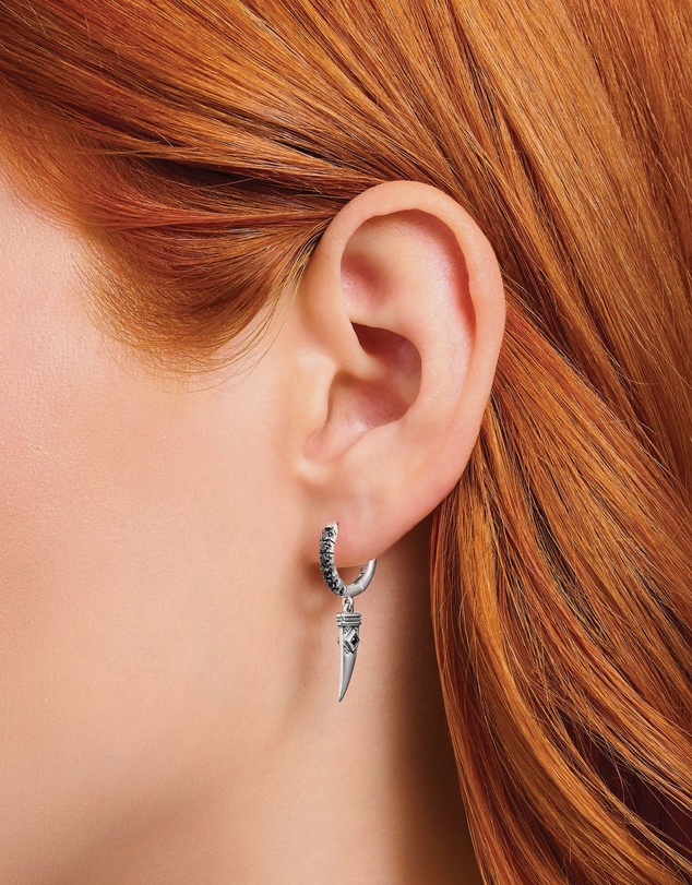 THOMAS SABO - Single Hoop Earring with Wolf's Tooth