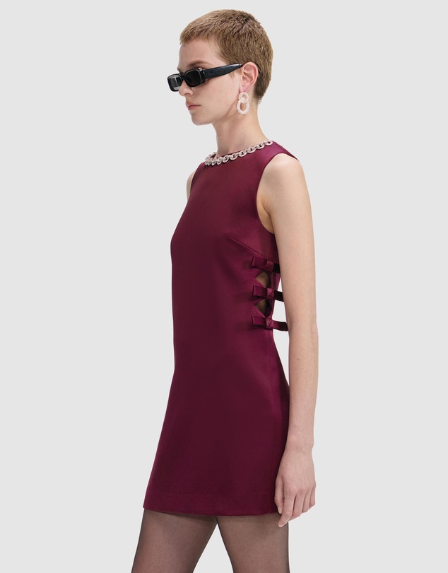 Self Portrait - Satin Cut Out Mini Dress