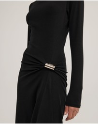 Witchery - Long Sleeve Trim Detail Rib Dress