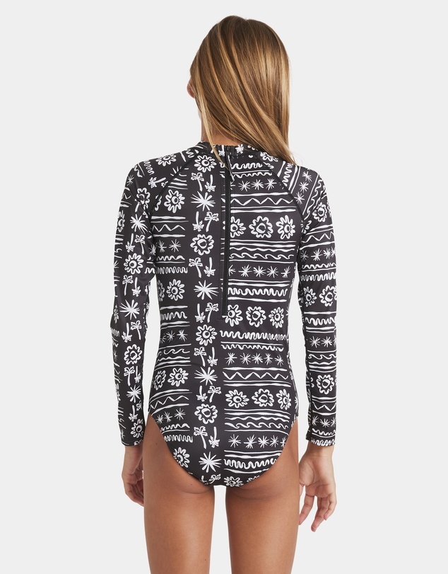 Billabong - Girls 8 to 16 Lost On You Long Sleeve Bodysuit Rash Vest