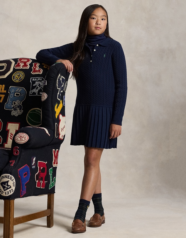 Polo Ralph Lauren - Mini Cable Polo Sweater Dress - Teens