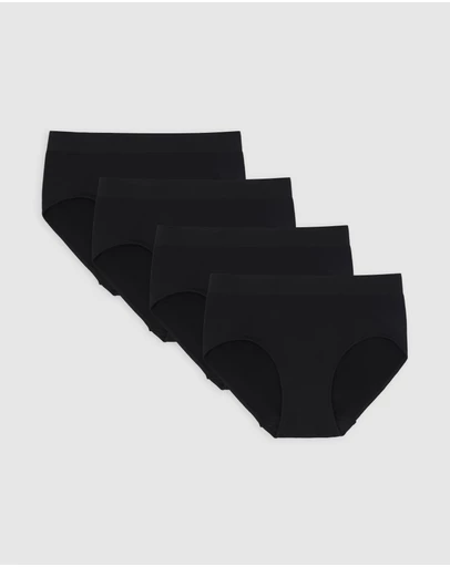 Ambra - 4 Pack Bare Essentials Recycled Nylon Midi Brief