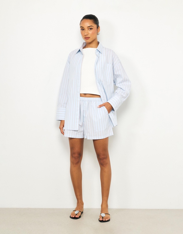 AERE - Tessa Striped Oversized Shirt