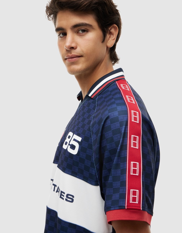 Tommy Hilfiger - Geometric Flag Print SS Rugby Shirt