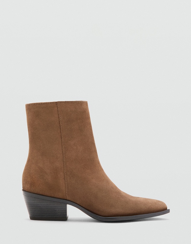 M.N.G - Heel Suede Ankle Boots
