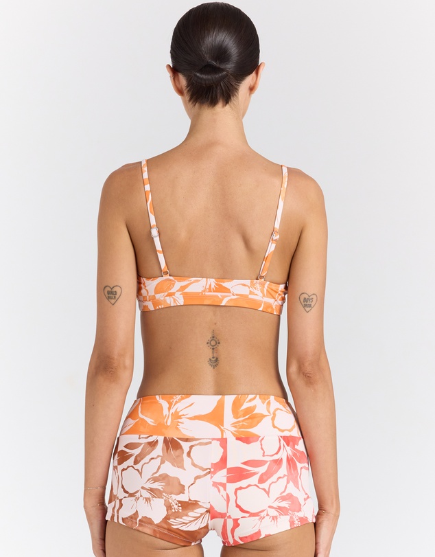 Poolside Paradiso - Java Shorty Bikini Bottom - Hibiscus