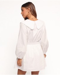 Petal & Pup - Nerida Long Sleeve Mini Dress - White