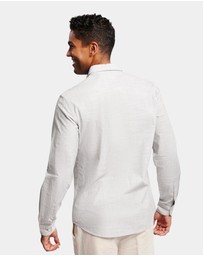 Brooksfield - TEXTURED LONG SLEEVE CASUAL SHIRT