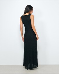 AERE - Raven Lace Jersey Maxi Dress