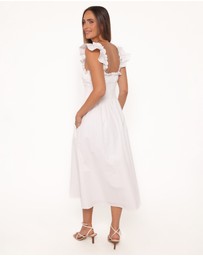 Petal & Pup - Bronte Midi Dress - White