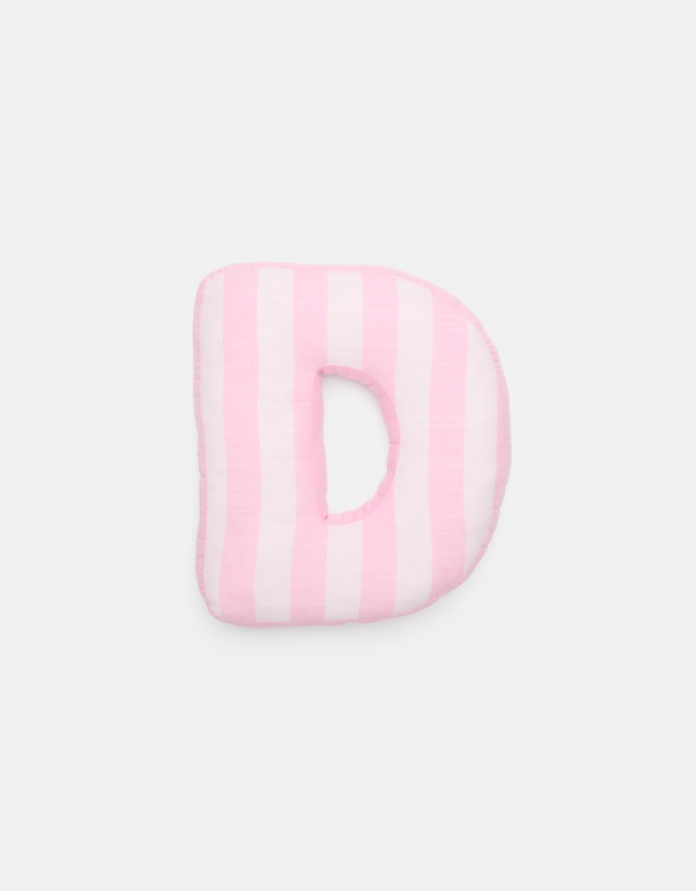 Seed Heritage - Pink Stripe Initial Cushion