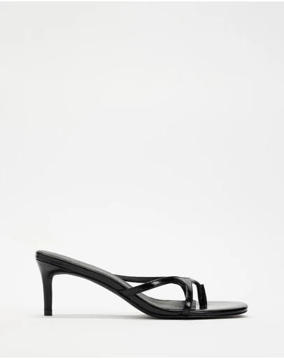 AERE - Dahlia Leather Kitten Heels - Women's