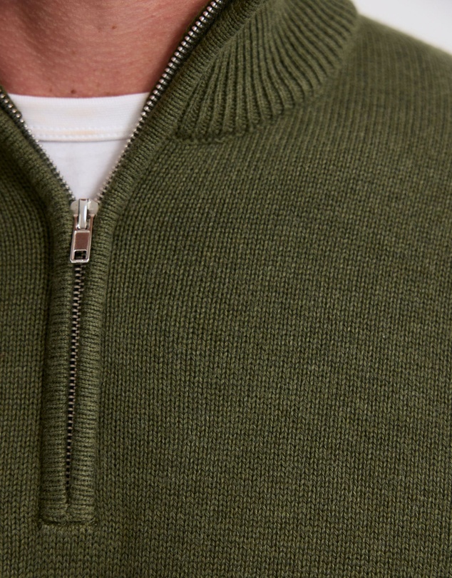 Oxford - Robert Zip Neck Knit Pullover