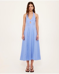 Staple the Label - Azzurra Linen Halter Dress