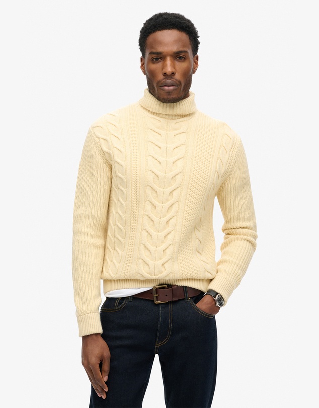 Superdry - Merchant Cable Roll Neck