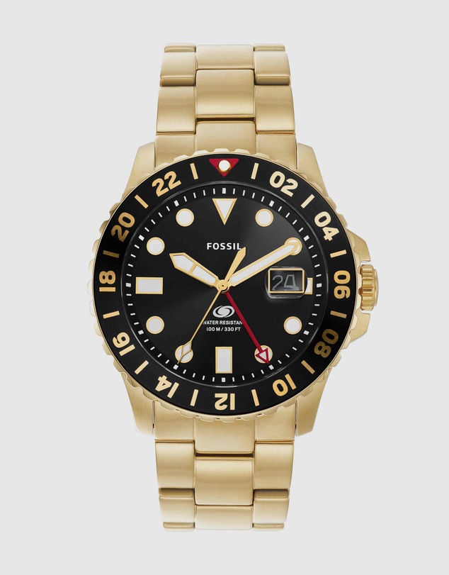 Fossil - Fossil Blue Gold Tone Analogue Watch