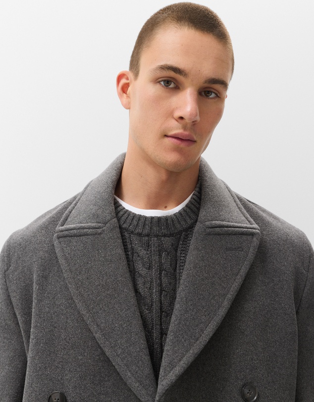 UNISON - Wool Blend Peacoat