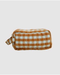 Mosey Me - Honey Blue Seersucker Dopp Kit