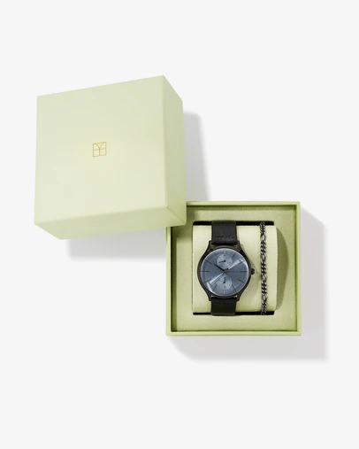 Michael Hill - Men’s Watch and Figaro Bracelet Set