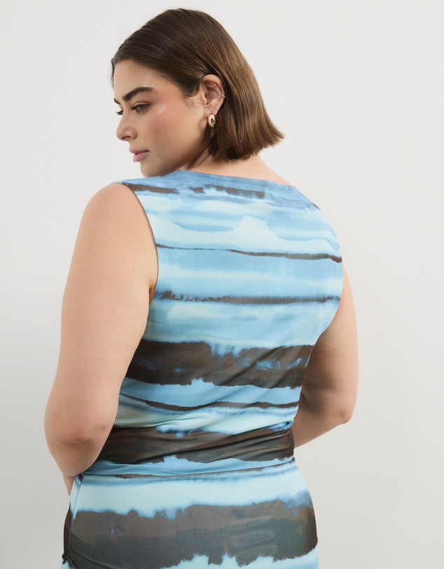 Atmos&Here Curvy - Lyra Mesh Gathered Midi Dress
