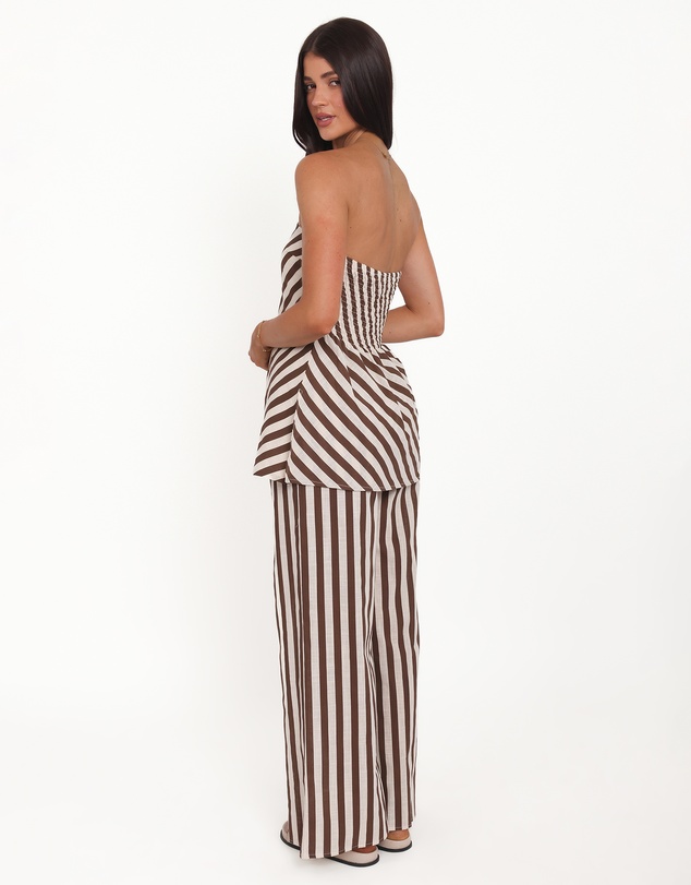 Petal & Pup - Kim Pant Set - Brown Stripe