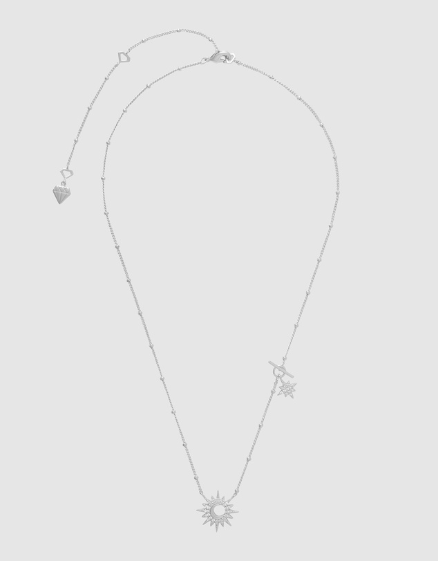 Wanderlust + Co - Sunlit Crescent Silver Necklace