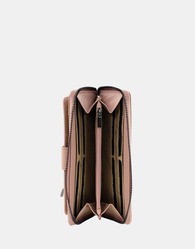 Pierre Cardin - Pierre Cardin Women's Leather Zip around wallet w/ Wristlet