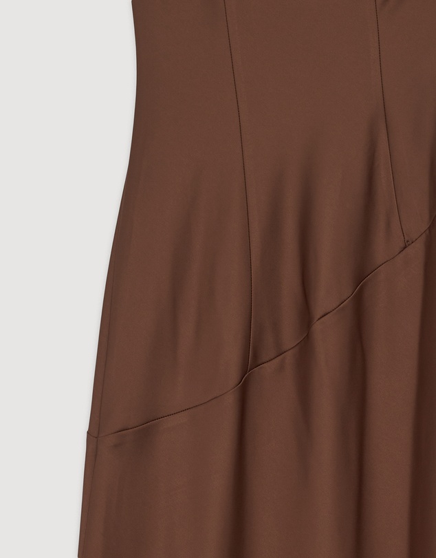 Revibe - Repaired CHANCERY Hallie Satin One Shoulder Drape Maxi Dress - AU 6