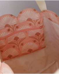 Sky Gazer - Scalloped Edge Beach Bag- Rosebud Pink